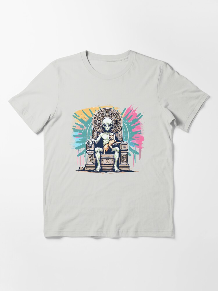 Thumbnail 3 von 7, Essential T-Shirt, Alien mit Katze designt und verkauft von Kobeko.