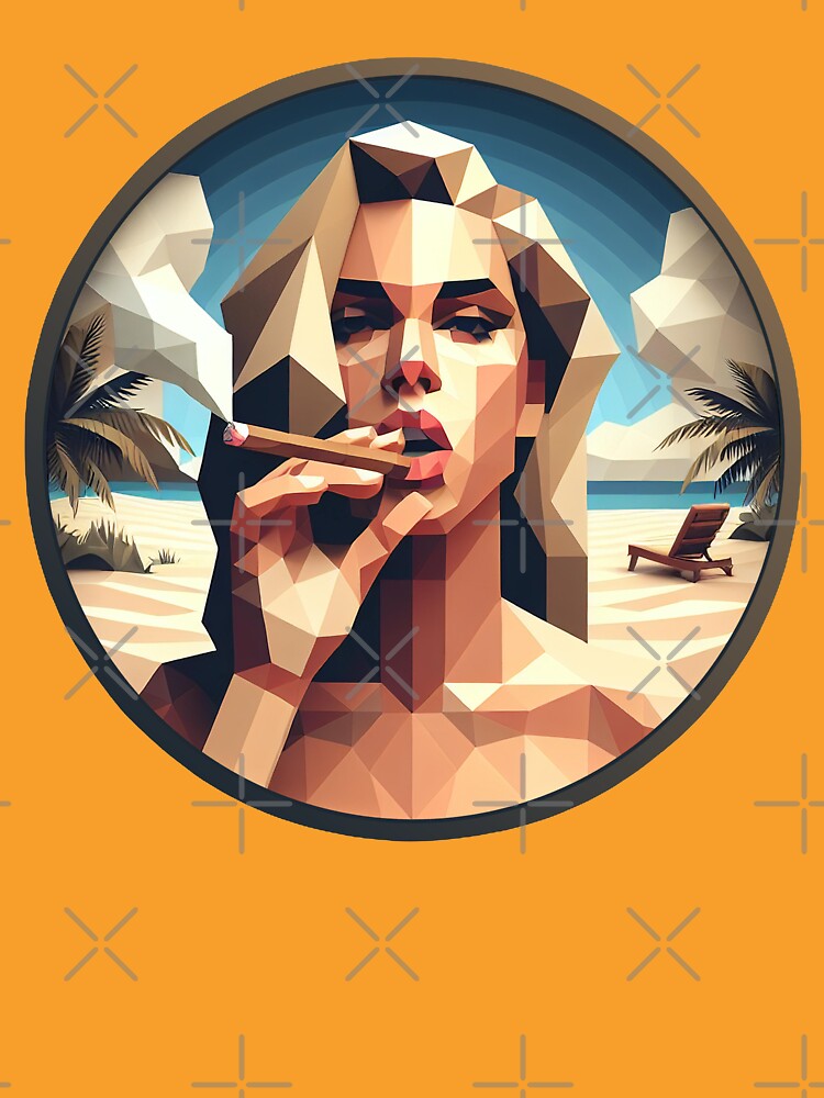 Thumbnail 7 von 7, Classic T-Shirt, Smoking Woman designt und verkauft von Kobeko.