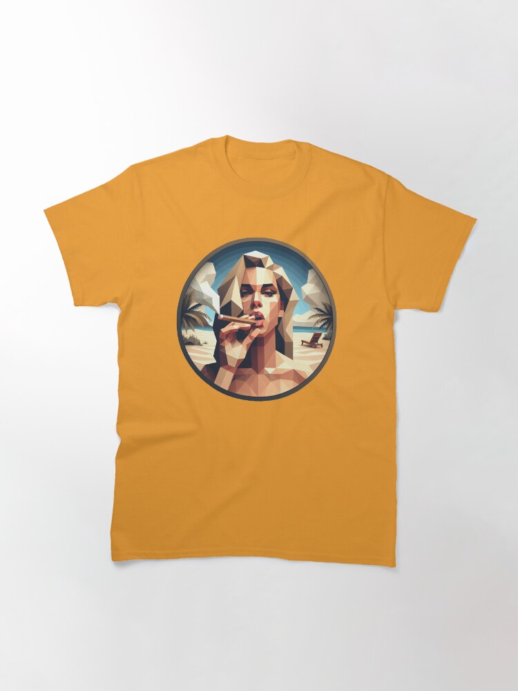 Thumbnail 3 von 7, Classic T-Shirt, Smoking Woman designt und verkauft von Kobeko.