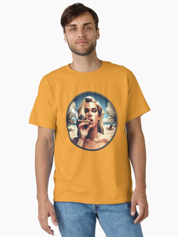 Thumbnail 2 von 7, Classic T-Shirt, Smoking Woman designt und verkauft von Kobeko.