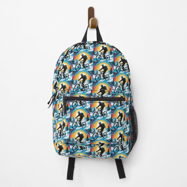 Item preview, Snow MTB Rider in the Majestic Mountains designed and sold by GrizzlyCollective.