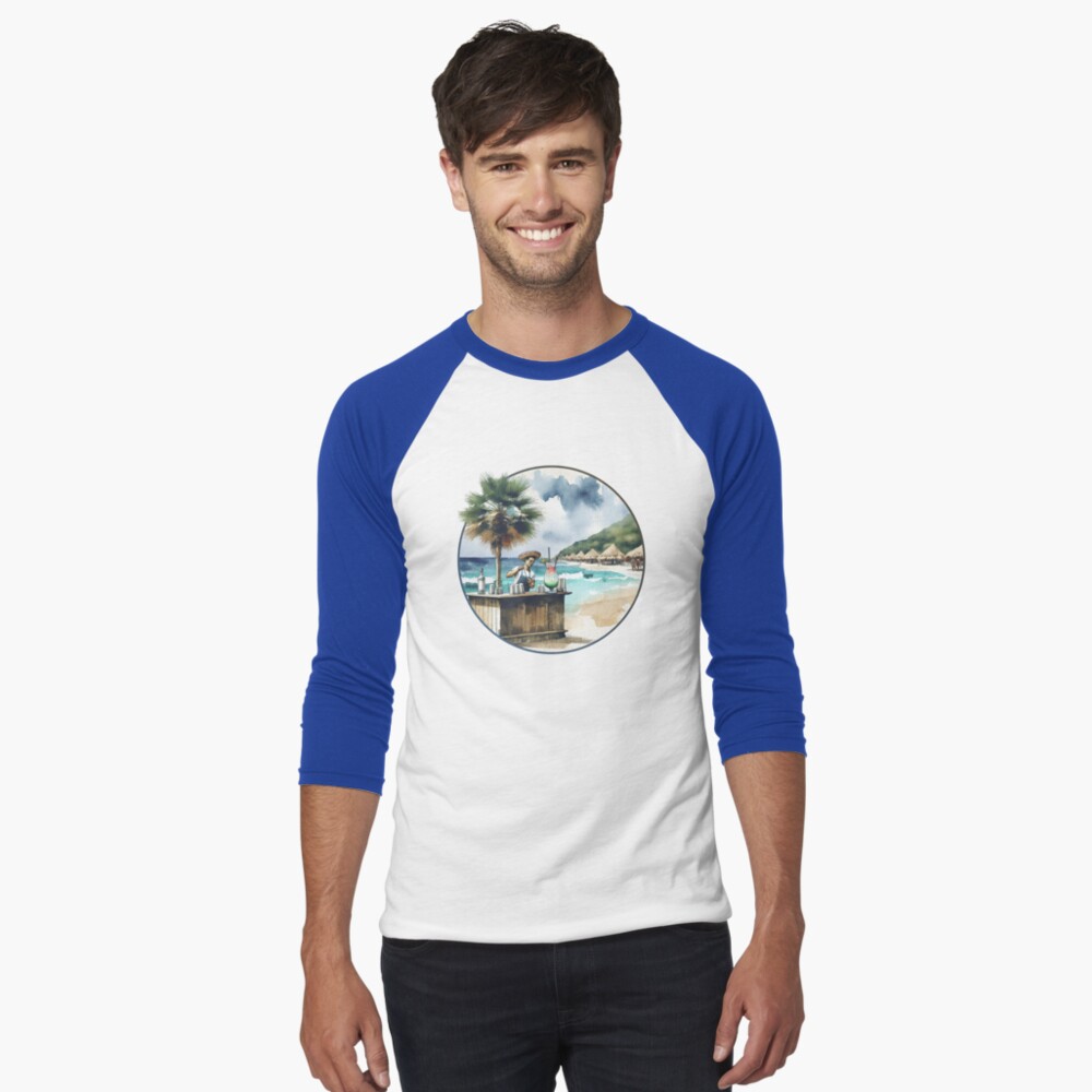 Artikel-Vorschau von Baseballshirt mit 3/4-Arm, designt und verkauft von Kobeko.