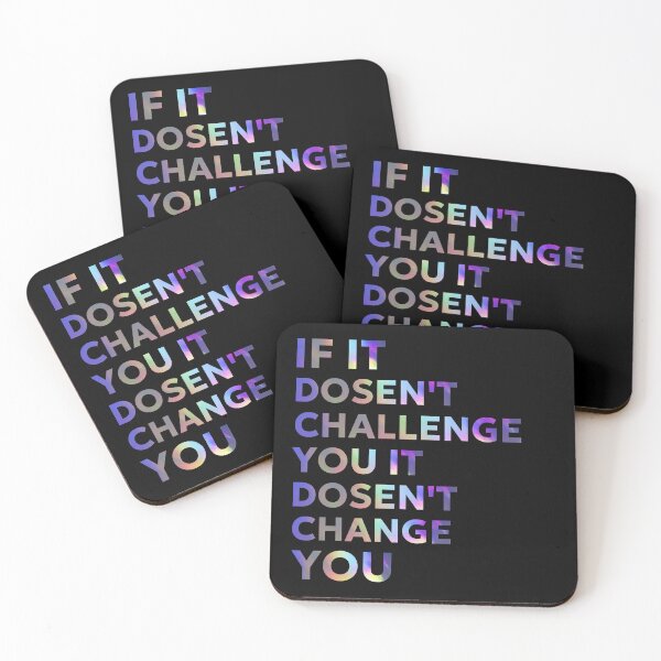 Item preview, If It Doesn't Challenge You It Doesn't Change You - Fitness Motivation Inspirational Quote designed and sold by ZACK ART.