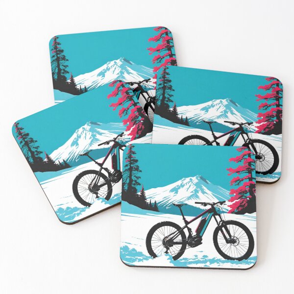 Item preview, Mountain Bike Stood Alone in the Frozen Mountains designed and sold by GrizzlyCollective.