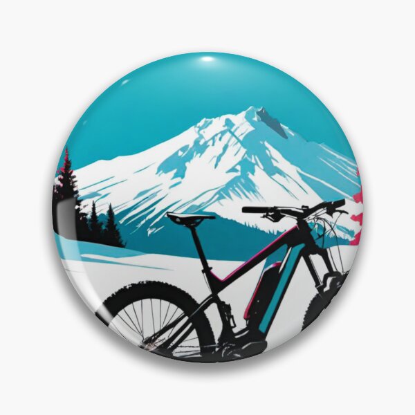 Item preview, Mountain Bike Stood Alone in the Frozen Mountains designed and sold by GrizzlyCollective.