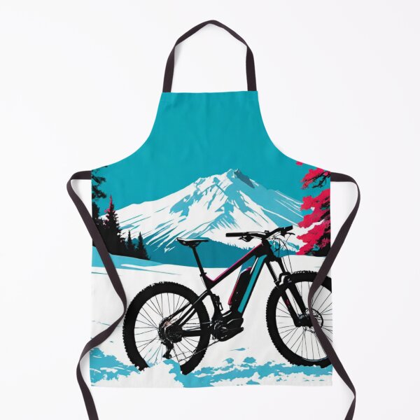 Item preview, Mountain Bike Stood Alone in the Frozen Mountains designed and sold by GrizzlyCollective.
