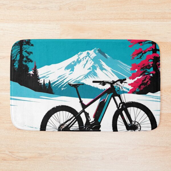Item preview, Mountain Bike Stood Alone in the Frozen Mountains designed and sold by GrizzlyCollective.