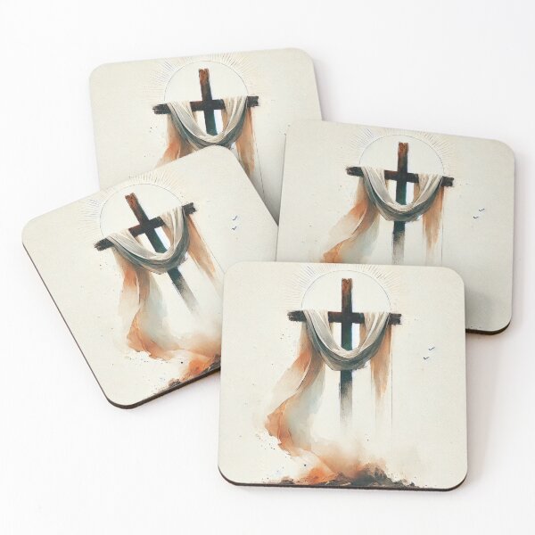 Item preview, Easter Cross and Shroud designed and sold by FaithArtCrea.