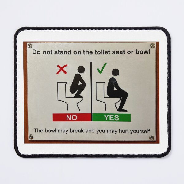 Item preview, Funny Bathroom Sign on a San Diego Boat designed and sold by BadWolfStudios.