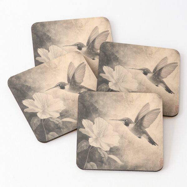 Item preview, Hummingbird hovering near a blooming flower designed and sold by SetMyHeart.