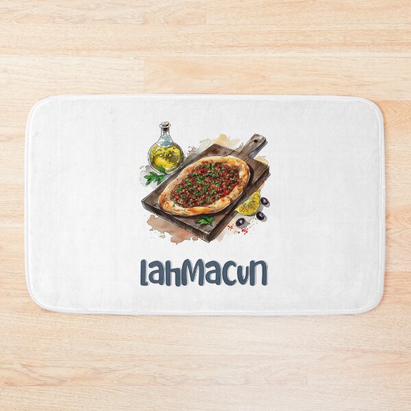Item preview, Lahmacun | Dive into a Savory Spiced Meat Flatbread Delight: لحمة بالعجين اكل عربي مناقيش صفيحة designed and sold by FUNqoosh.