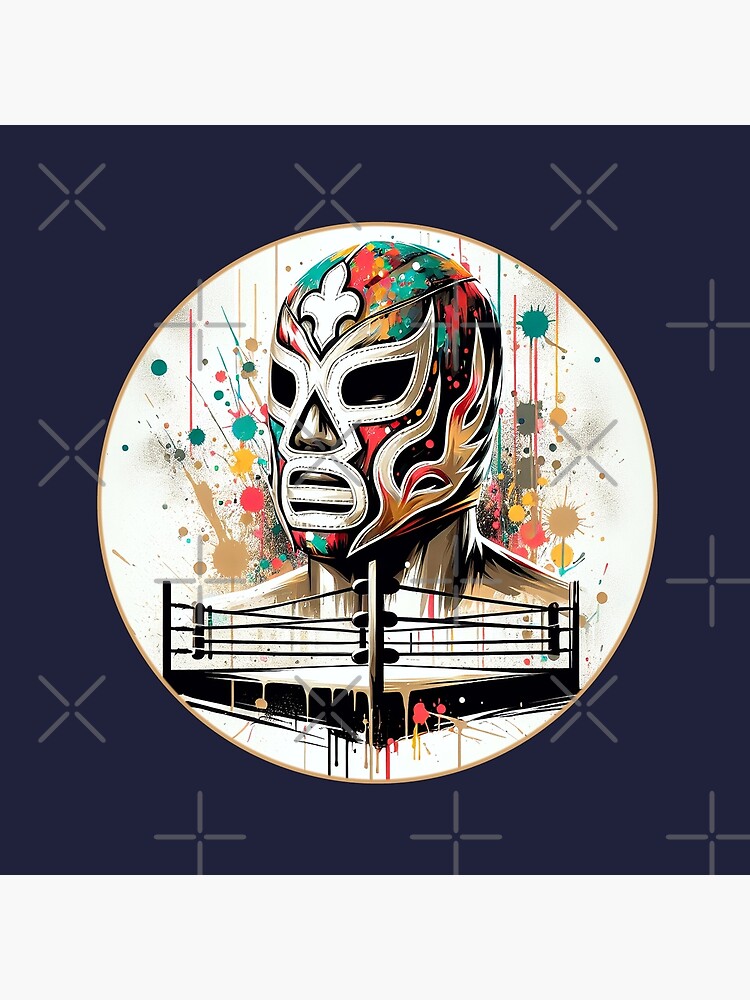 Thumbnail 4 von 4, Kissen, Lucha Libre Watercolor designt und verkauft von Kobeko.