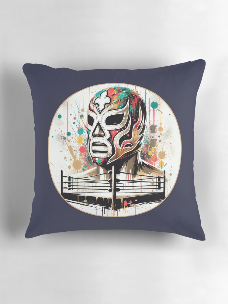 Thumbnail 3 von 4, Kissen, Lucha Libre Watercolor designt und verkauft von Kobeko.