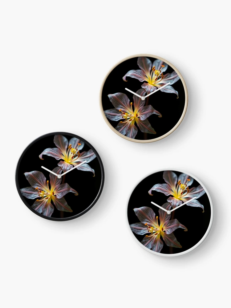 Thumbnail 3 of 4, Clock, Translucent Flowers designed and sold by StudioDestruct.