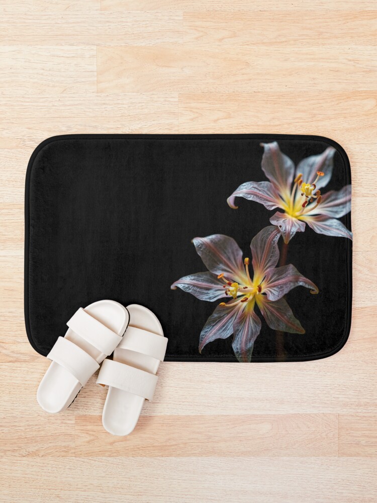 Thumbnail 1 of 6, Bath Mat, Translucent Flowers designed and sold by StudioDestruct.