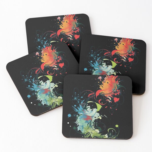 Item preview, Organic Abstract design. Orange, blue, red, green. designed and sold by Shoot-The-Moon.