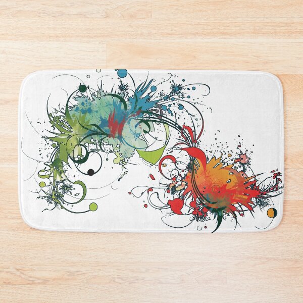 Item preview, Organic Abstract design. Orange, blue, red, green. designed and sold by Shoot-The-Moon.