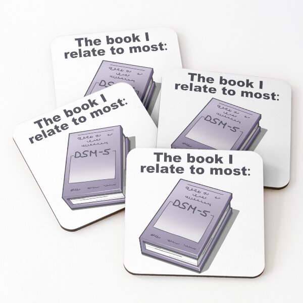 Item preview, The book I relate to most: DSM-5 | Funny mental health sticker | Mentally ill humor designed and sold by NeurodiverseTea.