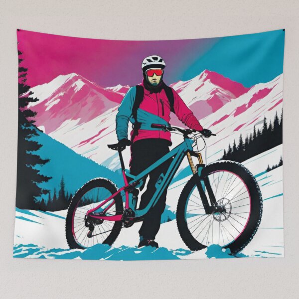 Item preview, Mountain Bike Rider Standing with Bike  designed and sold by GrizzlyCollective.