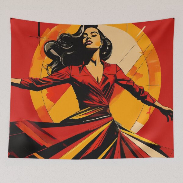 Item preview, Goddess Cubism Portrait of a Woman Dancing  designed and sold by Boxing Kangaroo Retail Company.