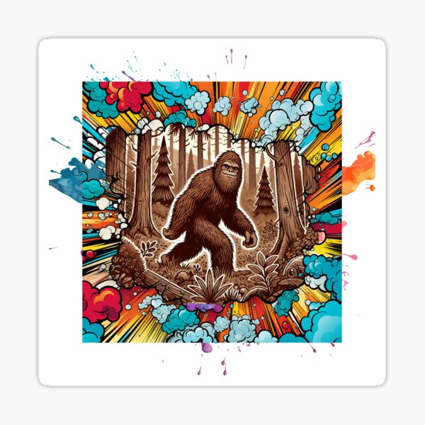 Big foot comic like style adventure Sticker