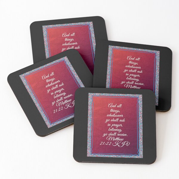 Item preview, Matthew 21:22 KJV Christian Bible Verse Typography designed and sold by Our Bible Journey.