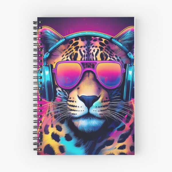 Item preview, Leopard in Headphones and Shades Synthwave  designed and sold by Boxing Kangaroo Retail Company.