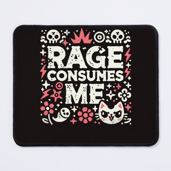 Item preview, Rage Is Consuming Me Silly Staring Cat Meme designed and sold by GRASTORE.