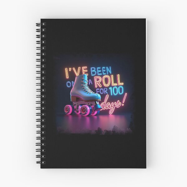 Item preview, I’ve Been on a Roll for 100 Days - Neon Roller Skating Design designed and sold by Vago.