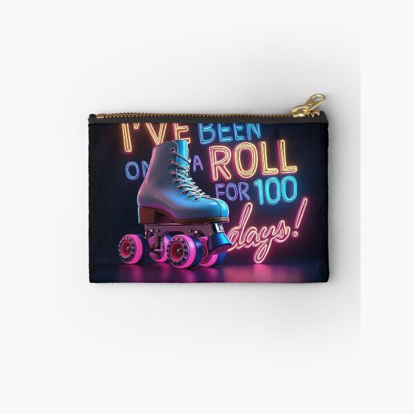 Item preview, I’ve Been on a Roll for 100 Days - Neon Roller Skating Design designed and sold by Vago.
