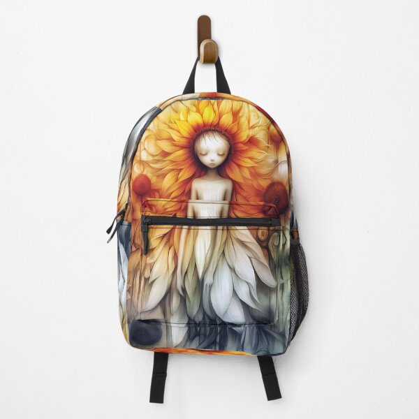 Item preview, "Renewal" Sunflower girl symbolising circle of life positivity. designed and sold by Shoot-The-Moon.