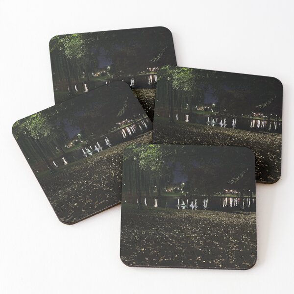 Item preview, Night Reflections at the Public Garden Pond, Boston designed and sold by BadWolfStudios.