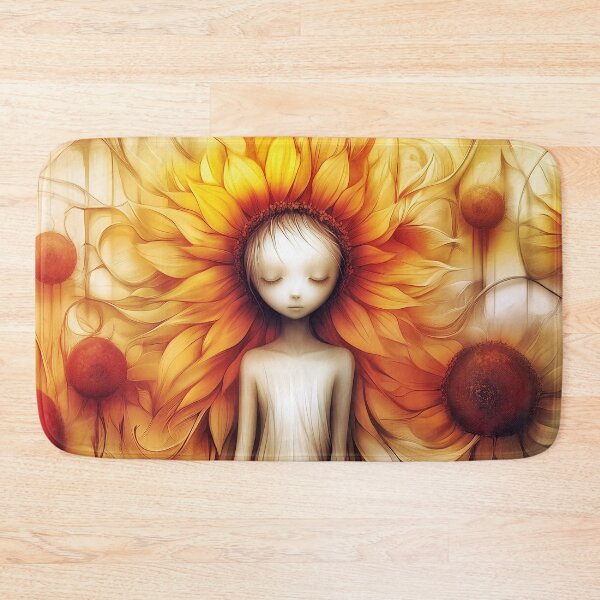 Item preview, "Renewal" Sunflower girl symbolising circle of life positivity. designed and sold by Shoot-The-Moon.