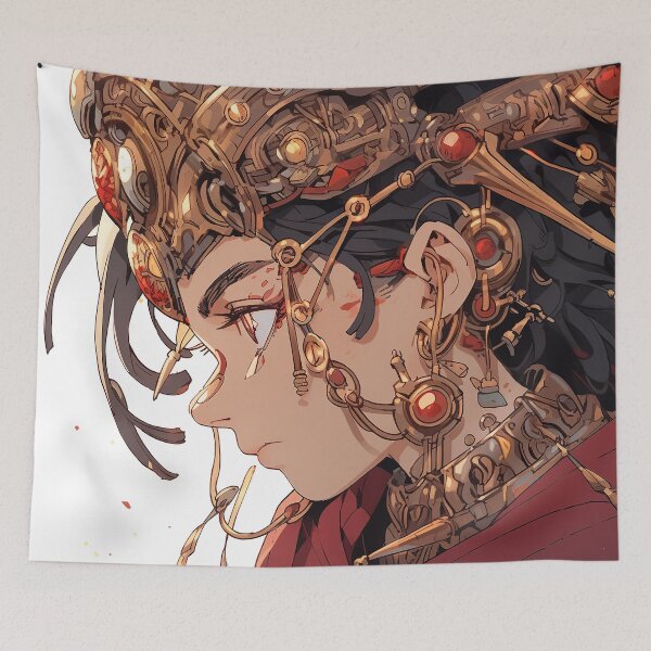 Item preview, Intricate Cyberpunk Anime Girl designed and sold by bubblegoth.