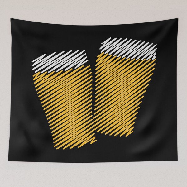 Item preview, 2 Toasting Beer Glasses (Pale Ale / Scribble) designed and sold by Roderix.