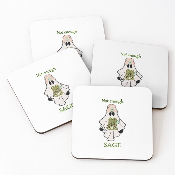 Item preview, Not Enough Sage: Playful Ghost with Smudge Stick designed and sold by TMS-Designs.