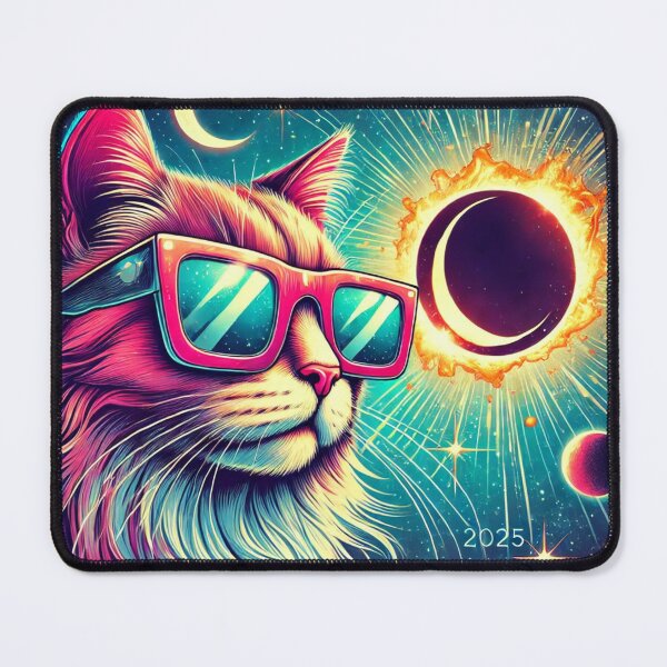 Item preview, сat waiting for eclipse 2025 designed and sold by ScorVal-Studio.