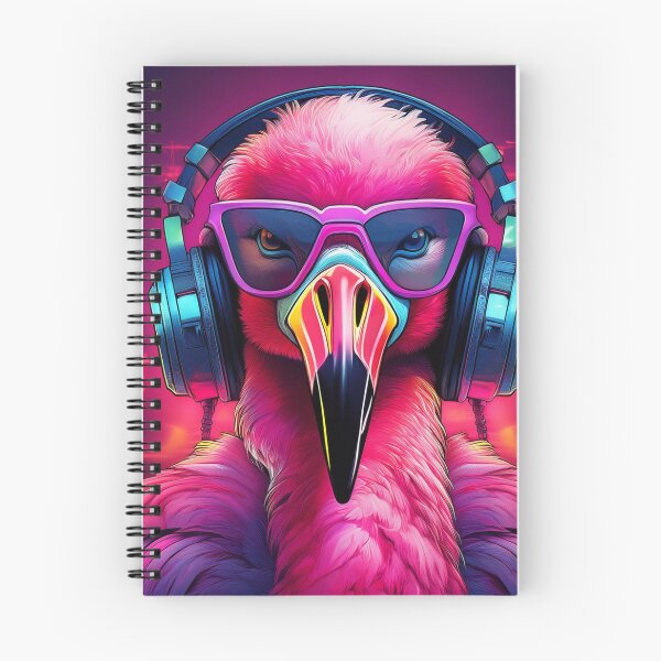 Item preview, Flamingo in Headphones and Shades Synthwave  designed and sold by Boxing Kangaroo Retail Company.