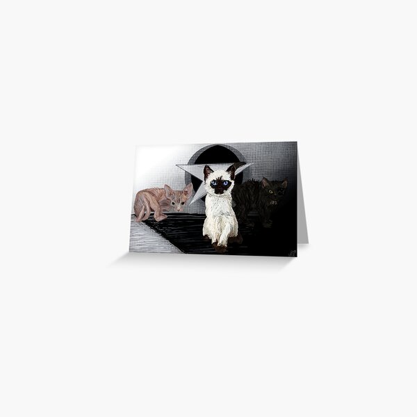 Blake's Kittens: Servalan, Travis and a Mutoid Greeting Card