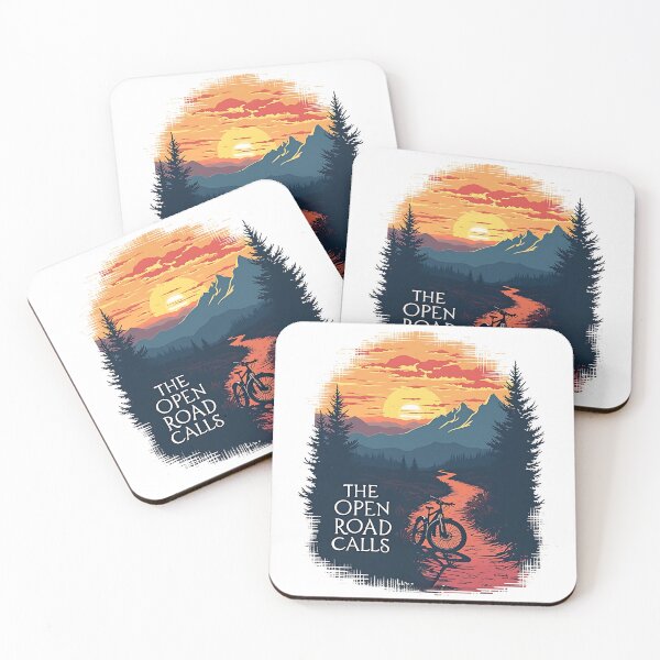 Item preview, The Open Road Calls - Bicycle Adventure Art designed and sold by Taans-Creation.