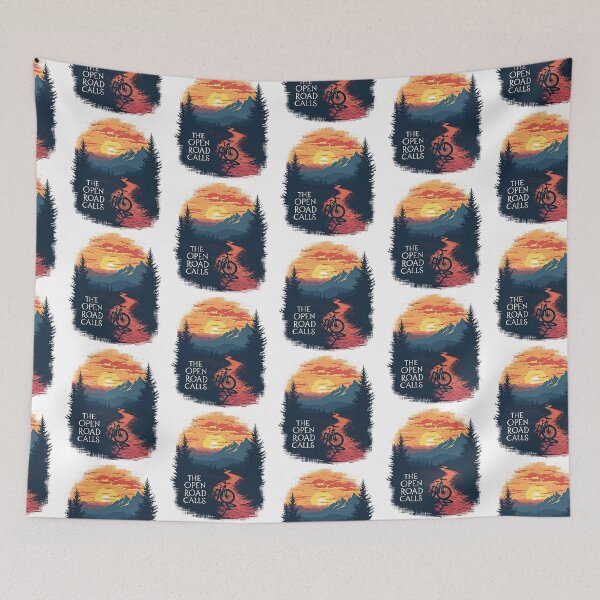 Item preview, The Open Road Calls - Bicycle Adventure Art designed and sold by Taans-Creation.