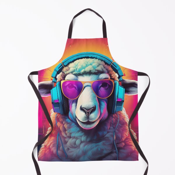 Item preview, Sheep in Headphones and Shades Synthwave  designed and sold by Boxing Kangaroo Retail Company.
