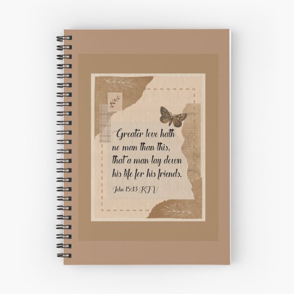 Item preview, John 15:13 KJV Christian Bible Verse Typography designed and sold by Our Bible Journey.