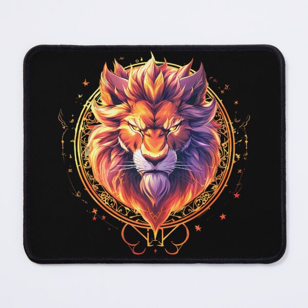 Item preview, Fiery Zodiac Lion – Mystical Cosmic Lyran designed and sold by MystiqSlav.