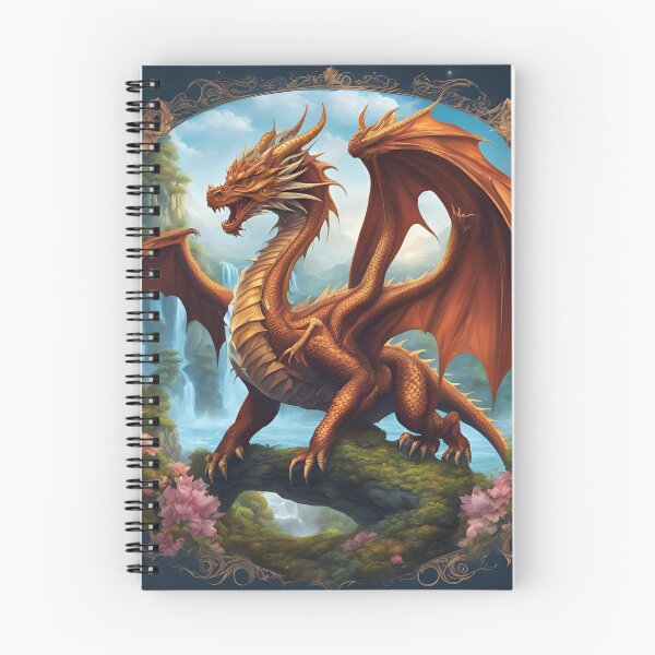 Item preview, Majestic Golden Dragon - Enchanted Fantasy Realm designed and sold by Eman Abou Ghazy.