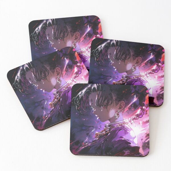 Item preview, Intense Purple Fighter Anime Girl designed and sold by bubblegoth.