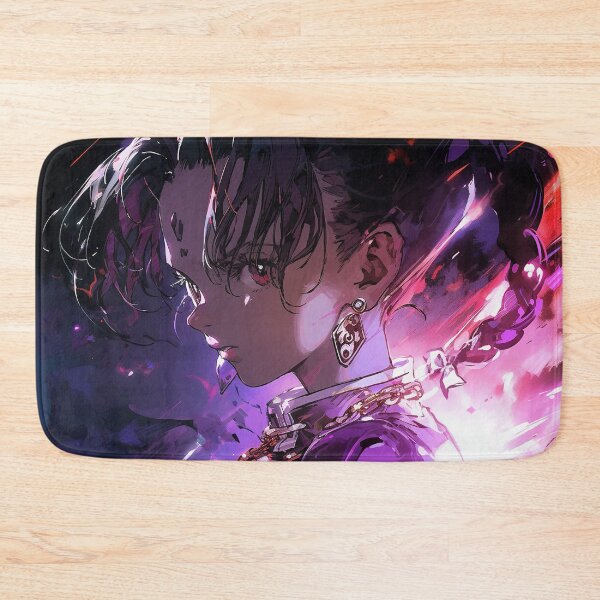 Item preview, Intense Purple Fighter Anime Girl designed and sold by bubblegoth.