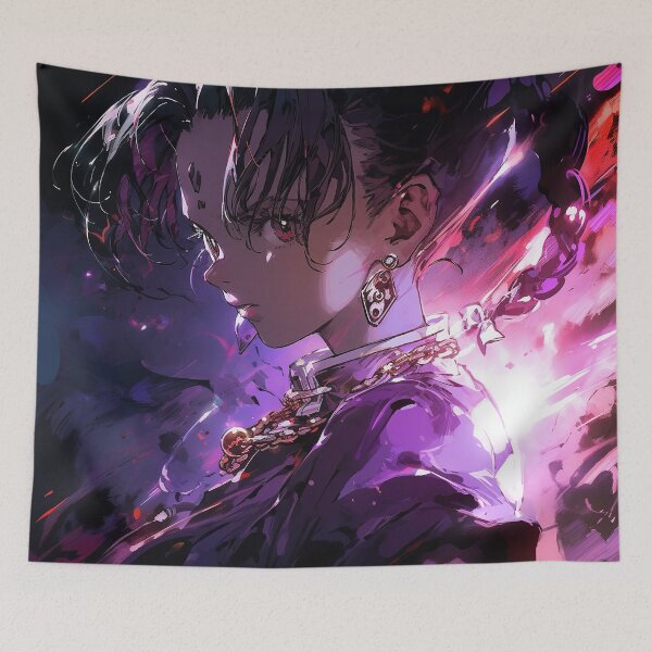 Item preview, Intense Purple Fighter Anime Girl designed and sold by bubblegoth.