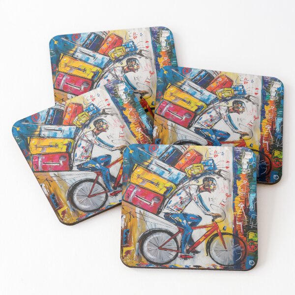 Item preview, The Load of Life on Two Wheels painting by kartick dutta  designed and sold by KARTICK DUTTA.
