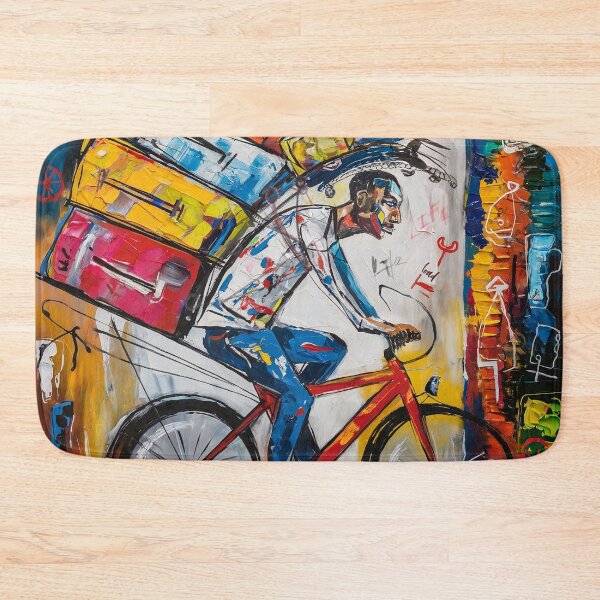 Item preview, The Load of Life on Two Wheels painting by kartick dutta  designed and sold by KARTICK DUTTA.